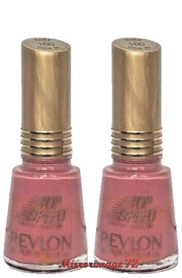 (LOT OF 2) Revlon Top Speed One Coat Quick Dry Nail Polish 160 ROSY