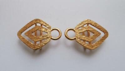 Brandneu ohne Etikett Vintage 1980er Retro 1960er Gold Metall Gürtelschließe vorne zum Binden Deadstock