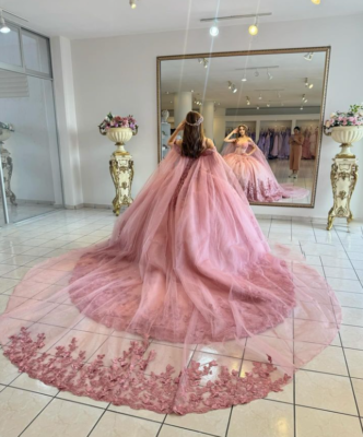 pink quince dress with cape Cape only QS1155