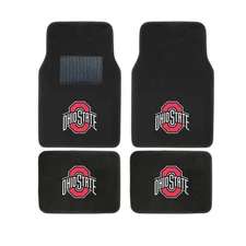 New 4pcs NCAA Ohio State Buckeyes Car Truck Front Rear Carpet Floor Mats Set