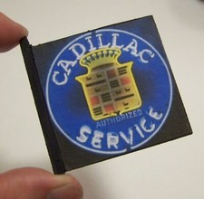 1/18 ,1/24 Diorama Outdoor Vintage Cadillac Service Neon Looking 2-Sided Sign