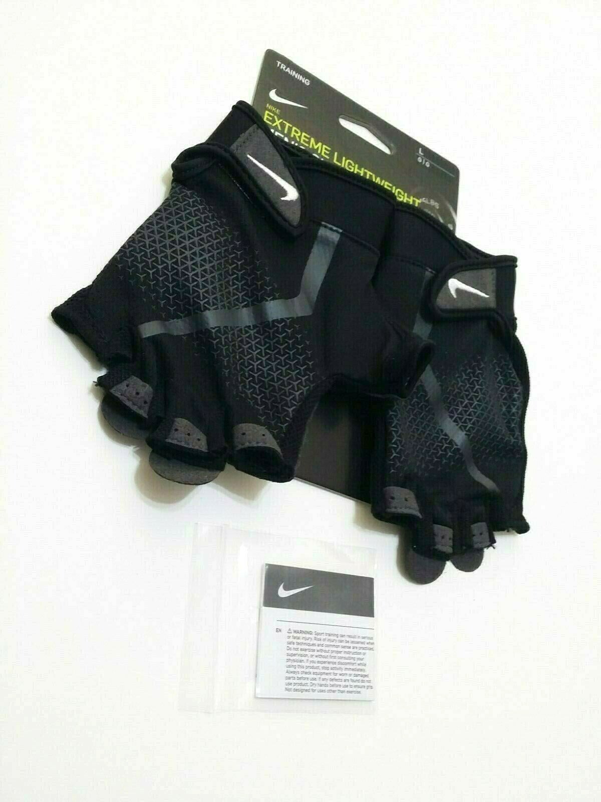 Nike Mens Black & Grey Extreme Fitness Gloves Size UK Large