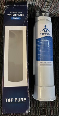 1 Top Pure Water & Ice Refrigerator Filter PWF-1 Sealed In Cellophane ...