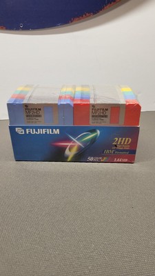 Fujifilm 50 Pack Color 2HD High Density 3.5'' floppy disks 1.44MB IBM Formatted