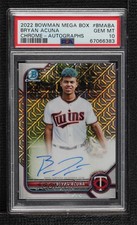 2022 Bowman Mega Box Chrome Mojo Bryan Acuna Acuña PSA 10 GEM MT Auto 14ma