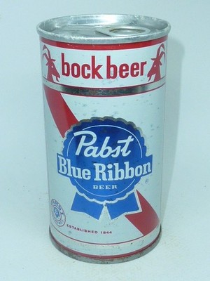 Empty Bottom Opened 12oz Pabst Bock Beer S.S. Tab-Top / Tough L. A. Variation