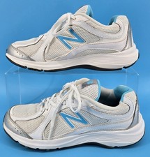 New Balance Women's 496 v2 Walking Shoes Sz 8 WW496WW2 White Aqua Support Mom