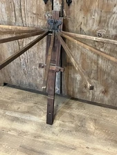 LargeAntique Primitive Large 8 Arm Wall Drying Rack “L. Hopkins” Miles Grove PA.