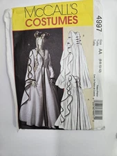Womens Sewing Pattern McCall's Costumes Gown 4997 Sz 6,8,10,12 Factory Folded
