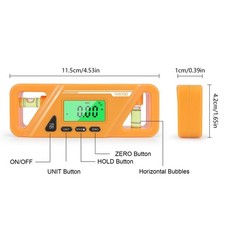 Inclinometer RISEPRO Digital Protractor Angle Finder Level Inclinometer