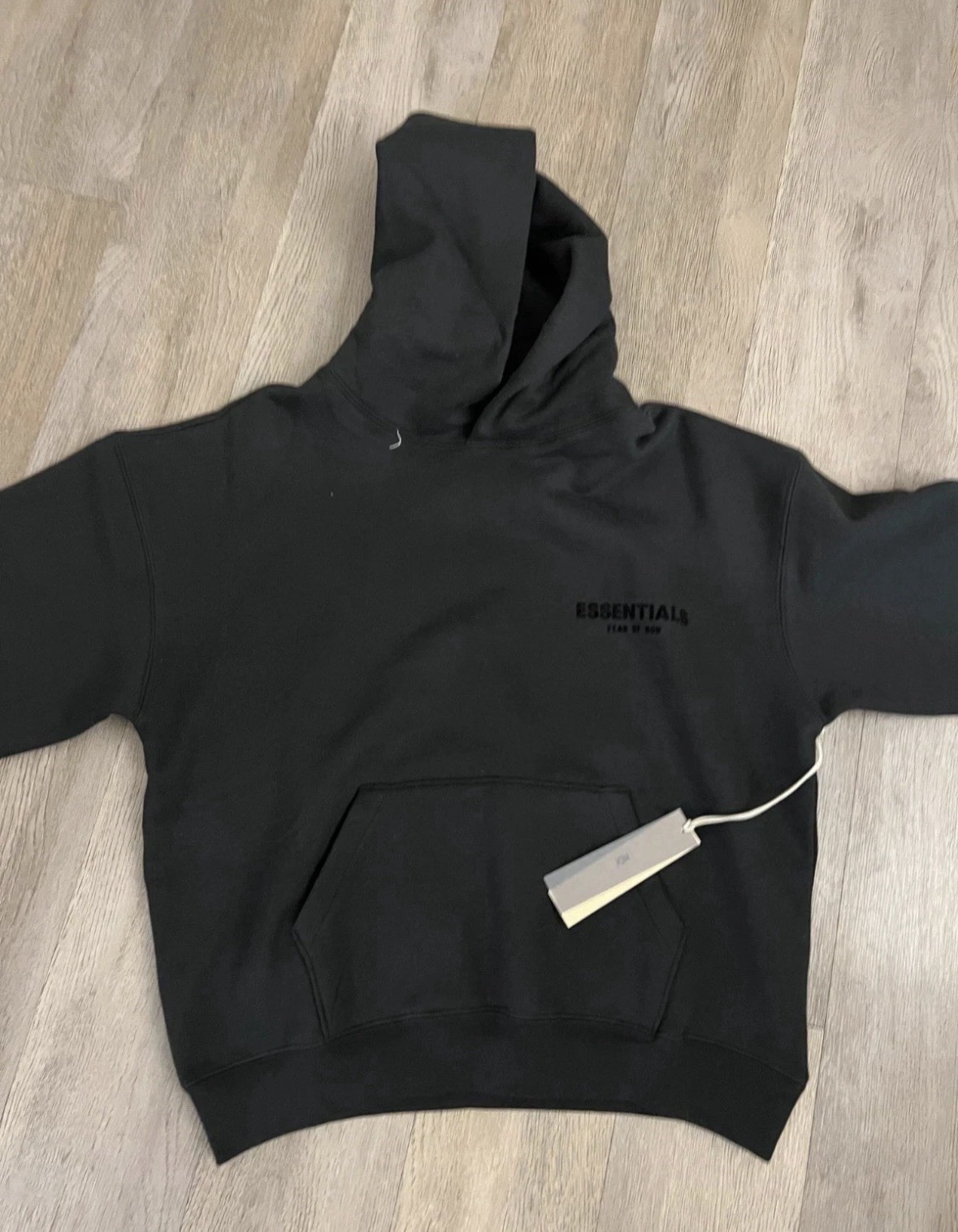 Size Small - Fear of God Essentials Black Stretch Limo Hoodie 100% Authentic