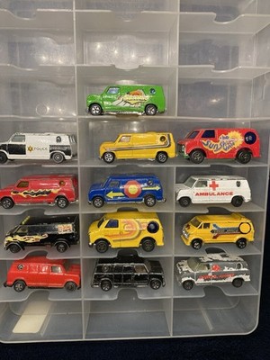 Vintage Diecast Van Lot Yatming Zylmex Road Champs Chevy Dodge Vans Hong Kong