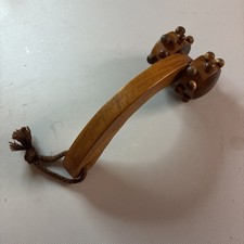 Wooden Deep Tissue Roller Massager Manual Back Neck Muscle Pain Relief Tool