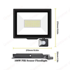 10W-400W LED Motion Sensor Floodlight Ultra-thin Outdoor Security Flood Light su