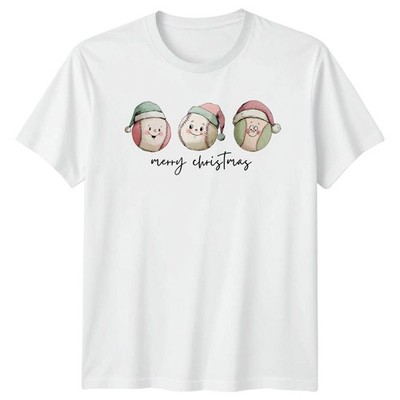 Weihnachten Baseball Frohe Weihnachten Feiertage Männer Frauen Grafik T-Shirt