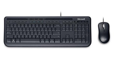 Microsoft APB-00008 Wired Desktop 600 DE  keyboard USB QWERTZ Black Black, G ~E~