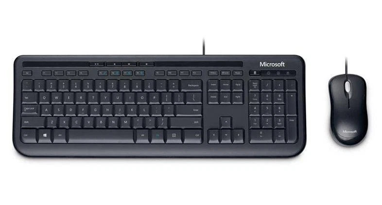 Microsoft APB-00008 Wired Desktop 600 DE keyboard USB QWERTZ Black Black, G ~E~ - Bild 1 von 1
