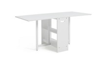 Toby Folding 4 - 6 Seater Dining Table White Compact Extending Design