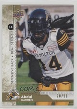 2018 Upper Deck CFL Gold 20/50 Abdul Kanneh #71 o1h