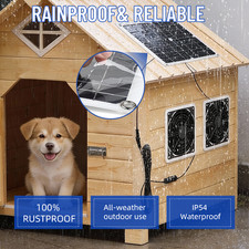 Solar Panel Fan kit, 32W Solar Powered Fan with Dual IP57 Waterproof Fans