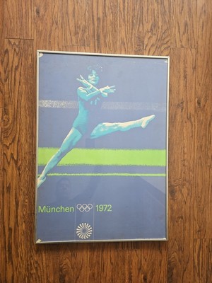 1972 Munich Summer Olympics Original Poster Gymnastics - Mounted & Framed 