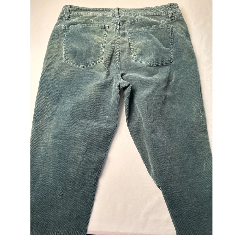 Pantalones de pana Talbots para mujer talla 6 pierna recta verde impecable cinco bolsillos Foto 3 de 4