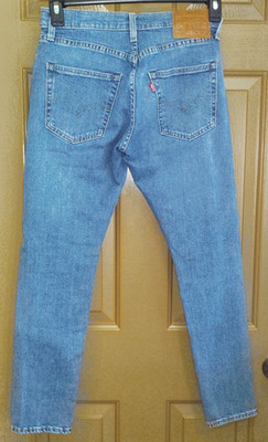 Vintage Levis Premium 512 Jeans Men 28x30 Blue Denim Slim Taper Big E
