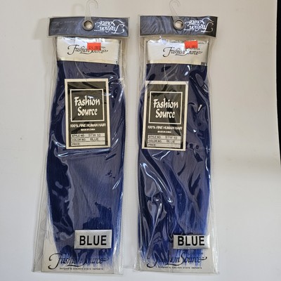 Fashion Source Sew In Weave Human Hair Extensions STW 10 BLUE (2 pack)