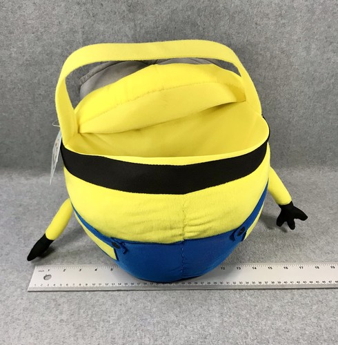 Despicable Me Minion Bob Jumbo Yellow Plush Tote Easter Halloween Basket New - Picture 5 of 11