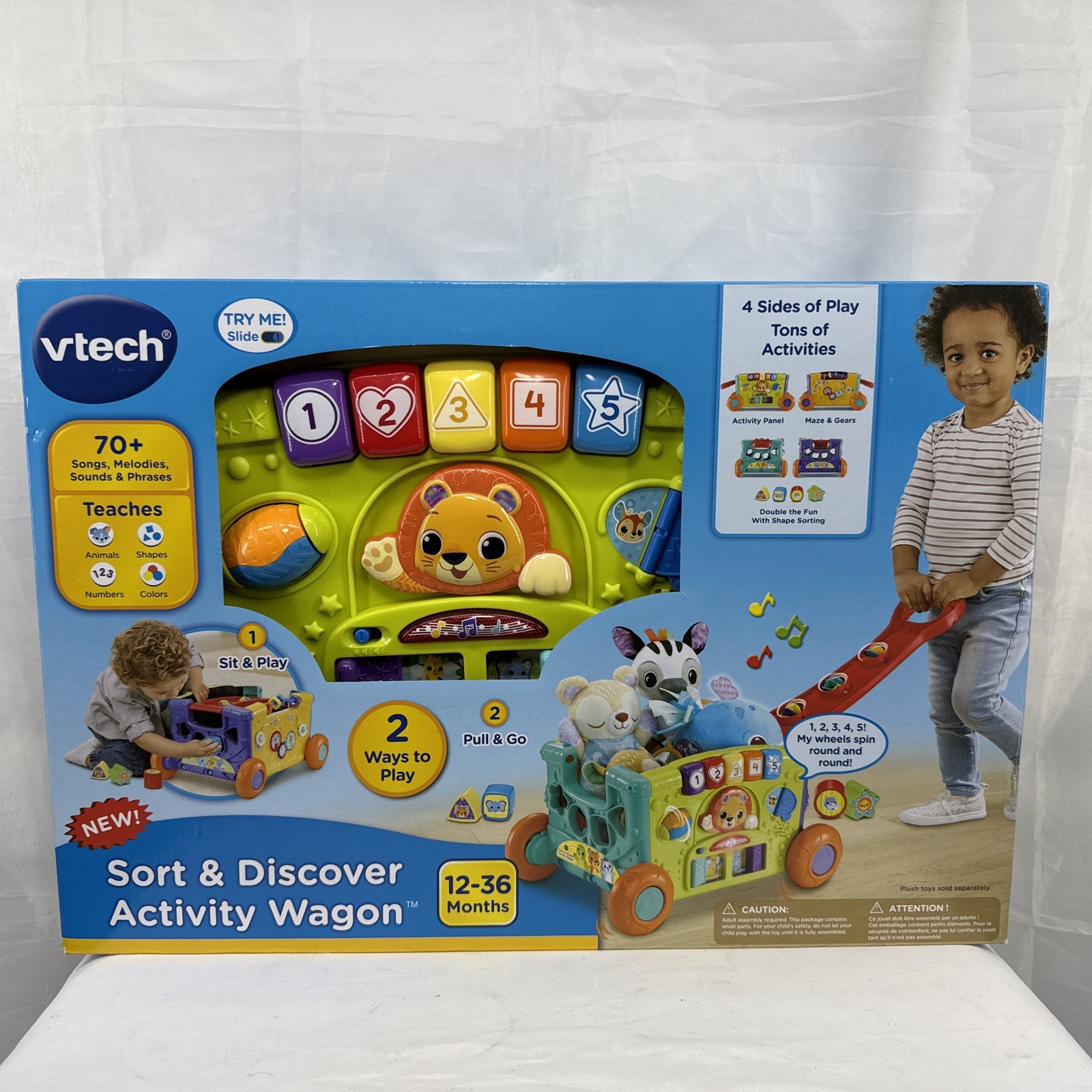 VTech Sort & Discover Activity Wagon with Accessories, Baby and Toddler Toys