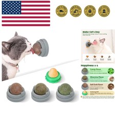 Catnip Silvervine Balls 4 Pcs Extra Cat Energy Ball, Edible Kitten Lick, Teet...