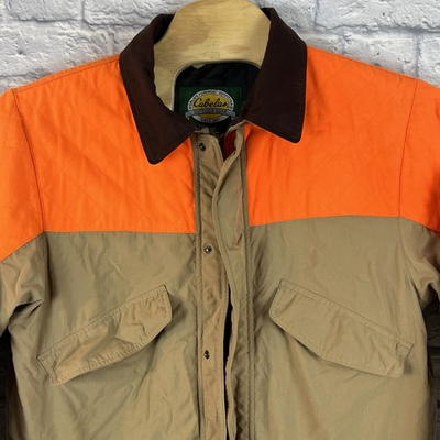 #ad #ad CABELAS Men Orange Brown Hunting Jacket Coat Fowl Heavy Pockets Outdoor Sz Large $44.99