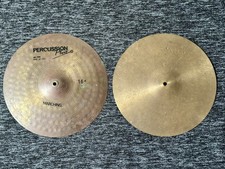 Vintage UFIP Italy Made Percussion Plus BS 700 16" Crash + Unknown Brand Cymbal