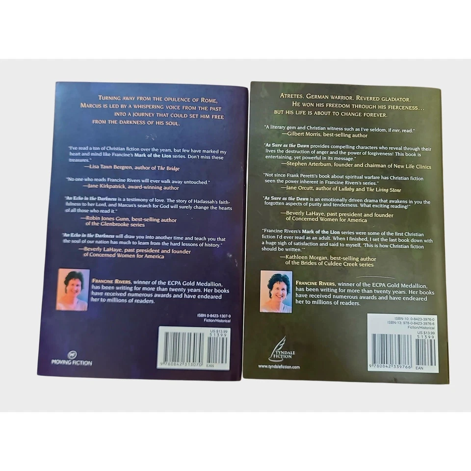 Francine Rivers Mark of the Lion Series An Echo in the Darkness/As Sure as Dawn - Image 3 of 4