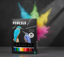 Buntstifte Set 36 intensive Farben Profi-Qualität