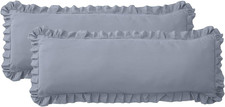 Ruffled Body Pillow Pillowcases Set of 2 Soft Wrinkle Resistant Brushed Microf