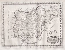 Espagne Portugal Carte Mapa Briet Gravé 1649