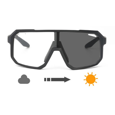 Photochrome Fahrradbrille mit UV400 Schutz für Reiten Winddicht