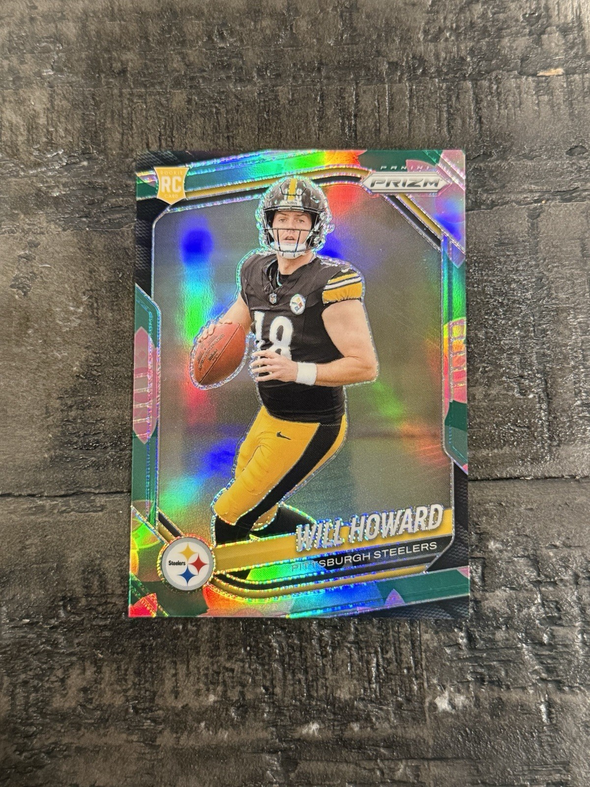 2025 Panini Prizm rookie lotus flowers prizm /18 #367 Will Howard Steelers ssp