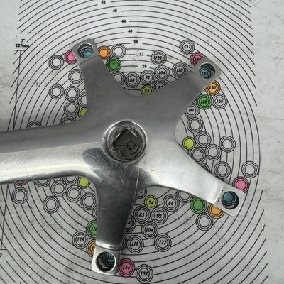 Vintage Campagnolo C-Record Crankset 172.5mm 135 BCD Double Crank