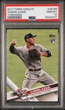 2017 TOPPS UPDATE THROWING #US166 AARON JUDGE ROOKIE RC GEM MINT PSA 10 YANKEES