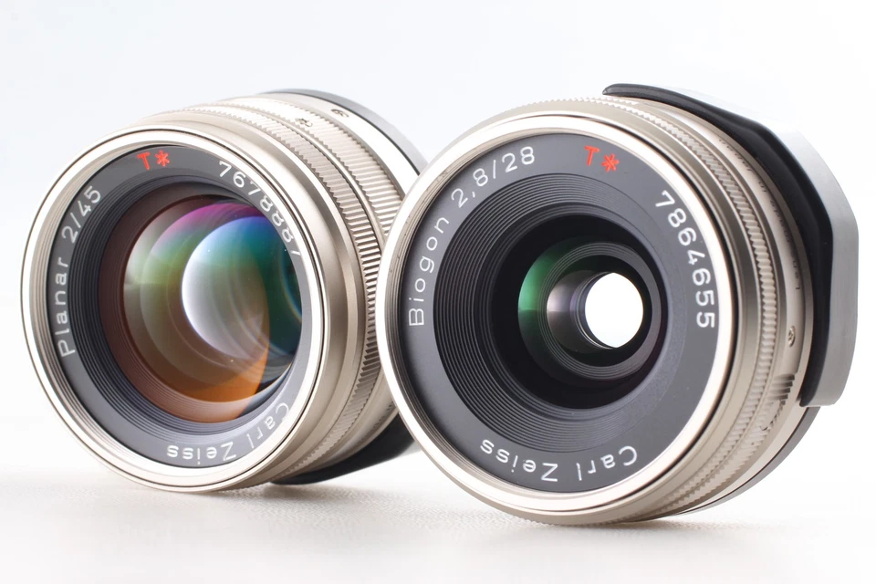 [MINT] Contax Carl Zeiss 28mm 45mm 90mm 3 Lenses for G1 G2 From JAPAN - Image 3 of 4