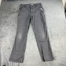 Carhartt Rugged Flex Relaxed Fit Canvas Work Pants 32x32 Gray BN2291-M