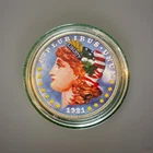 1921 S Colorized Silver Morgan Dollar T18