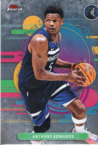 Anthony Edwards *64/99* 2025 Topps Finest Show Stoppers Blue X