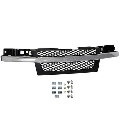 Grille Assembly Textured Dark Gray 2 Piece Design For 2004-12 CHEVROLET COLORADO
