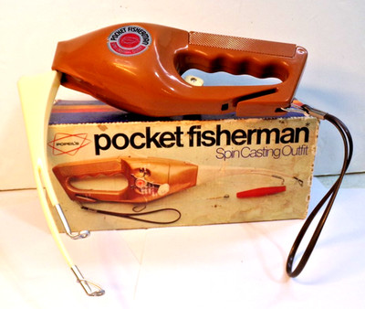 Vintage Popeil's POCKET FISHERMAN Spin Casting Outfit NEW + Box + Bag+Instructs