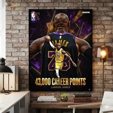 Celebrates LeBron James King James Reachs 43000 Career Points Poster