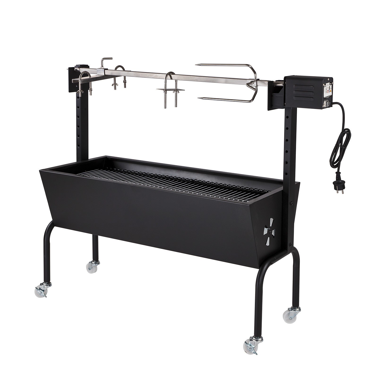 Spanferkelgrill Lammgrill Spanferkel Grill BBQ Grillwagen Spieß 85 cm m. Motor