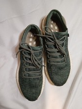 Adidas Pure Boost Olive Green Running Shoes Men s Size 10.5 BA8903 Clean Knit